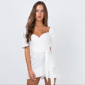 Kier mini white dress from Princess Polly. NEW